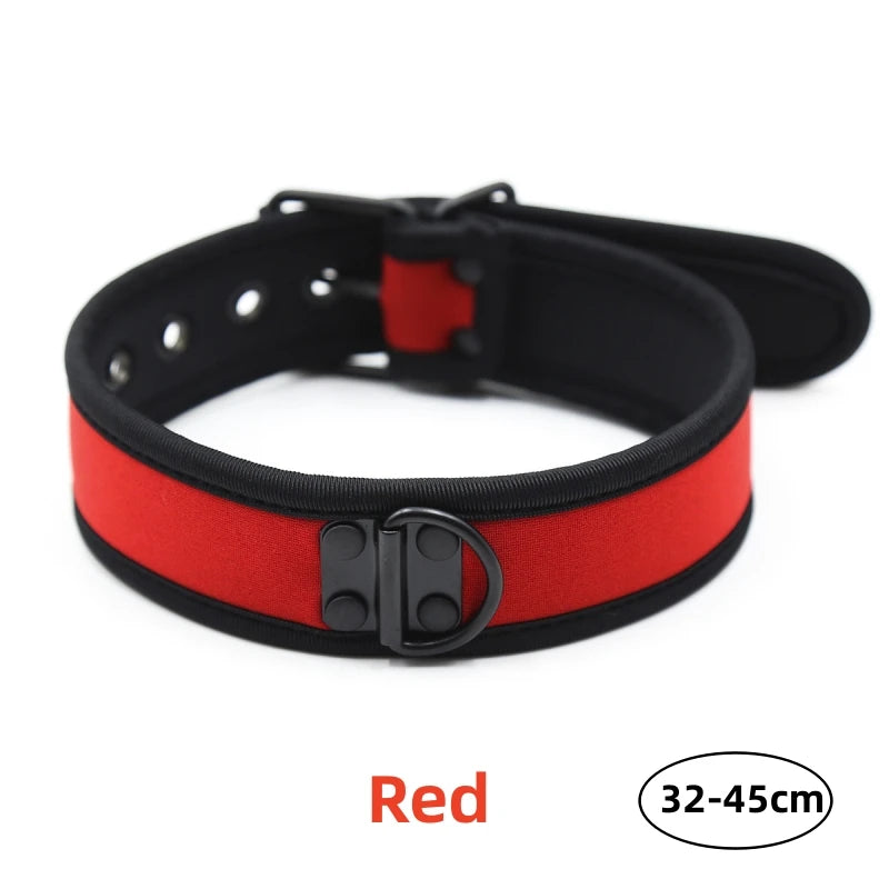 Bondage Slave Collar – Fetish Neoprene BDSM Harness