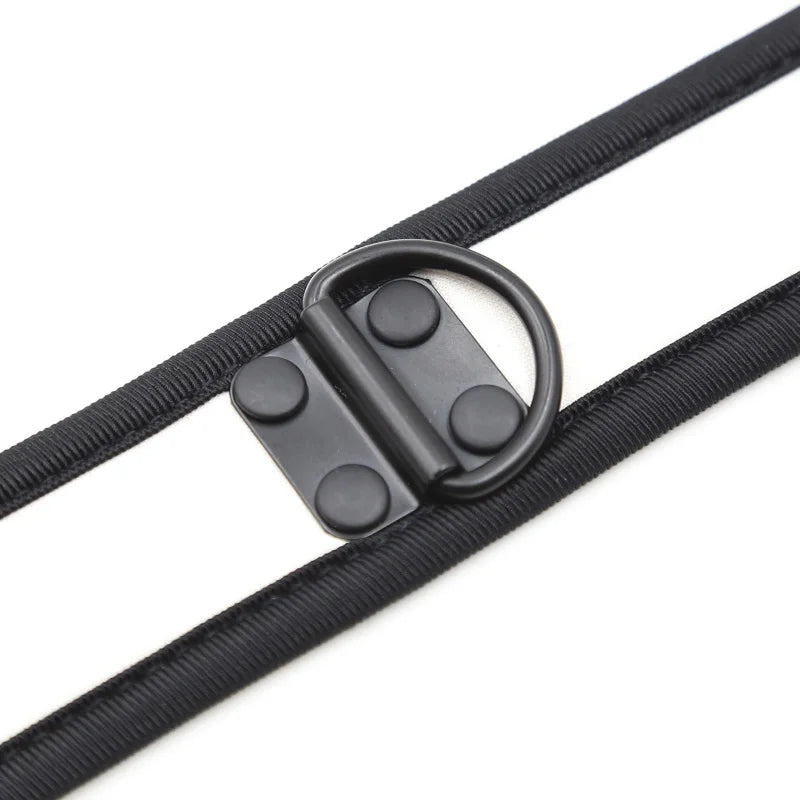 Bondage Slave Collar – Fetish Neoprene BDSM Harness
