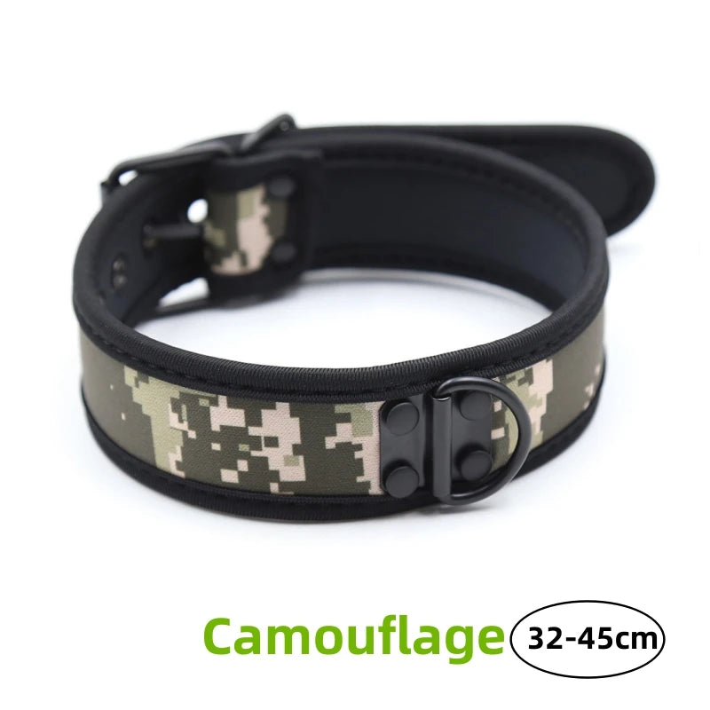Bondage Slave Collar – Fetish Neoprene BDSM Harness
