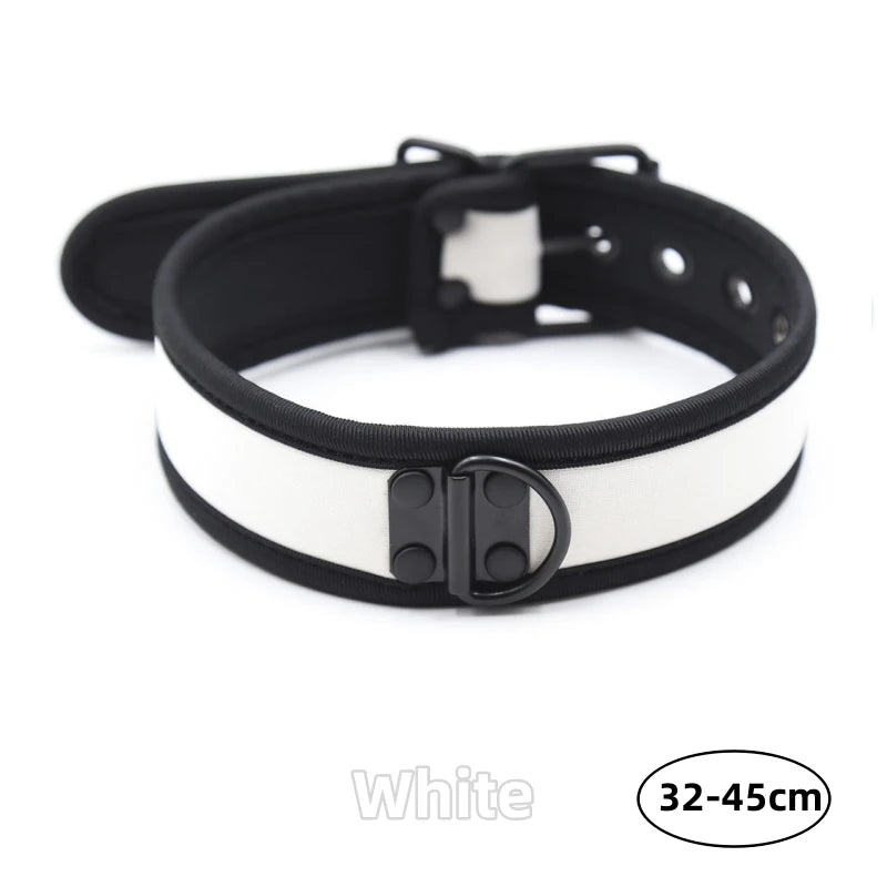 Bondage Slave Collar – Fetish Neoprene BDSM Harness