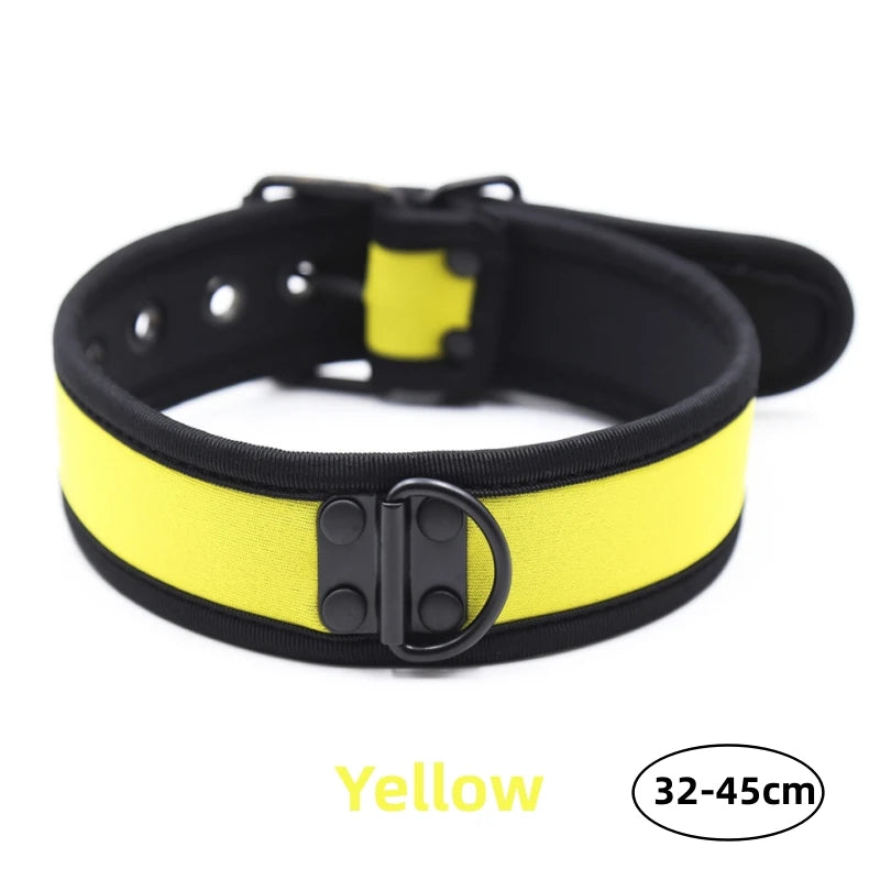 Bondage Slave Collar – Fetish Neoprene BDSM Harness