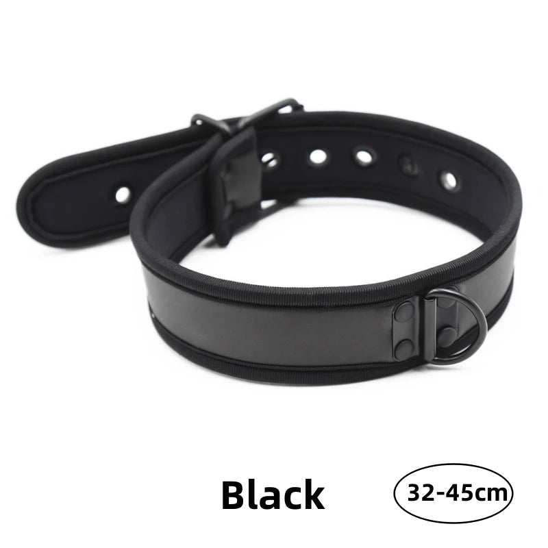 Bondage Slave Collar – Fetish Neoprene BDSM Harness