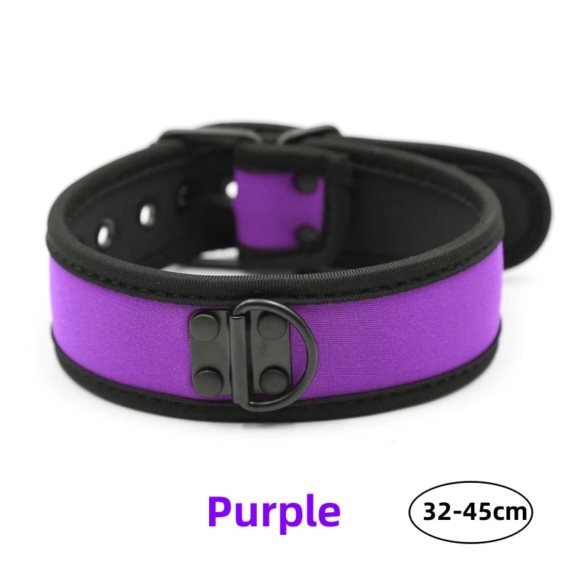 Bondage Slave Collar – Fetish Neoprene BDSM Harness