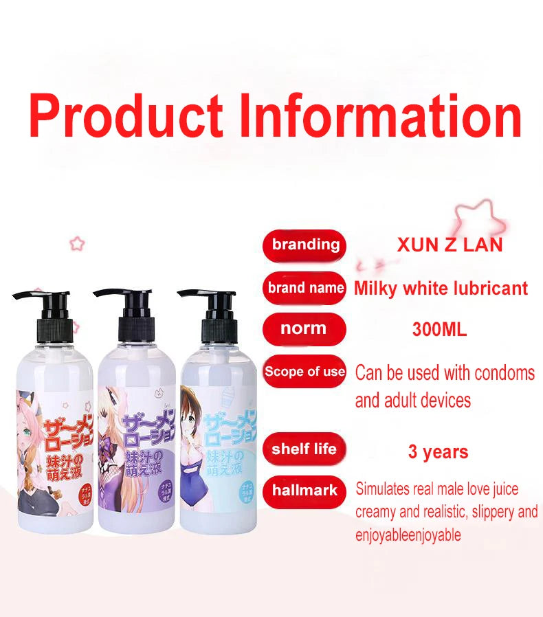 Semen-Like Lubricant 300ml – Realistic Fluid for Sex Toys & Massage