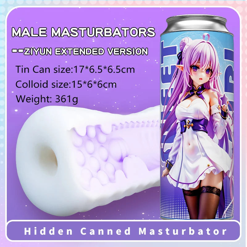 JIUAI Male Masturbators Extended Version Anime Hidden Sex Toys