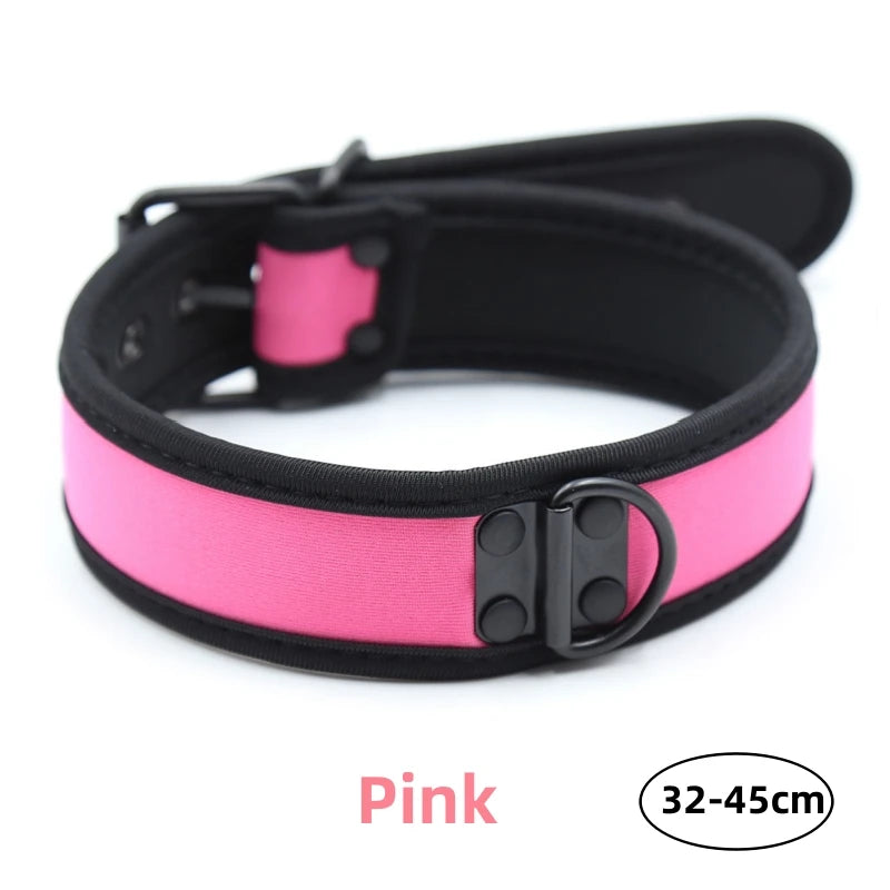 Bondage Slave Collar – Fetish Neoprene BDSM Harness