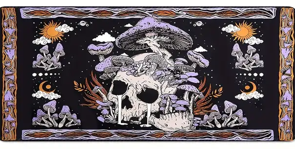 Playmat Skull And Mushrooms TCG MTG Pokemon Yu Gi Oh