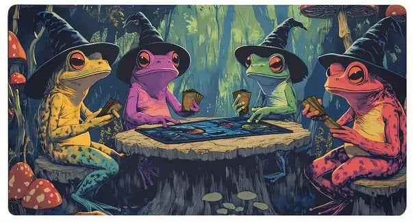 Playmat Wizard Frog Playing Magic The Gathering TCG MTG