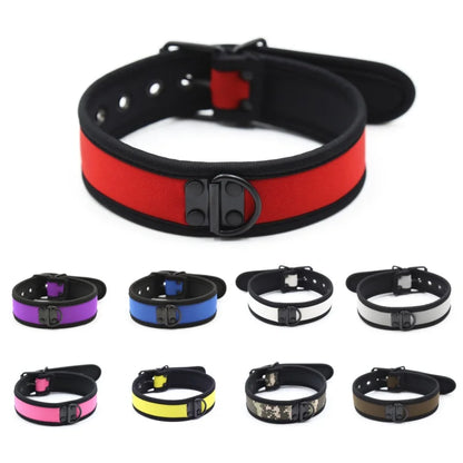Bondage Slave Collar – Fetish Neoprene BDSM Harness