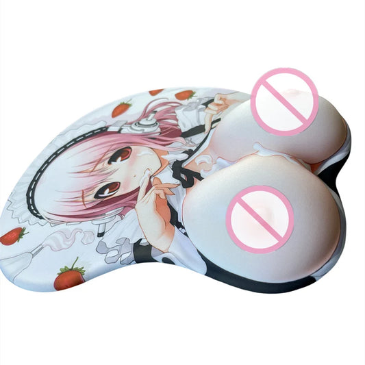 Super Sonico 3D Nipples Hentai Boob Mouse Pad Sexy Nude Girl Chest Gamer Anime Cute Wrist Rest 3D Oppai Silicone NSFW Mousepad