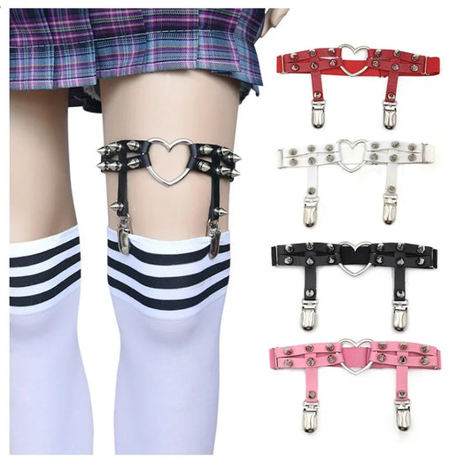 Harajuku Gothic Garter Belt – Garter Belt Spike Sexy & Punk Rock