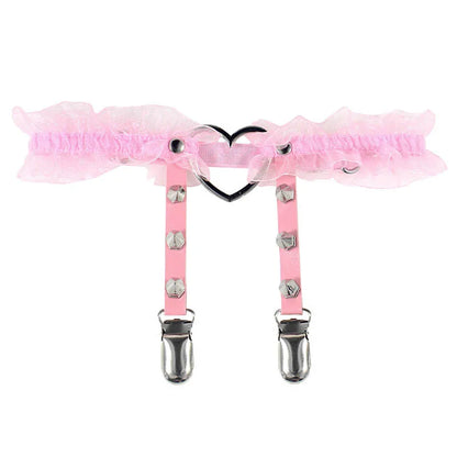 Harajuku Gothic Garter Belt – Garter Belt Spike Sexy & Punk Rock