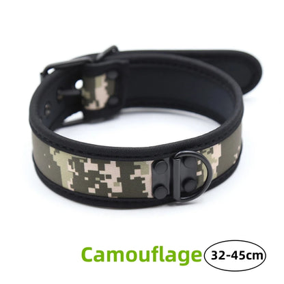 Bondage Slave Collar – Fetish Neoprene BDSM Harness
