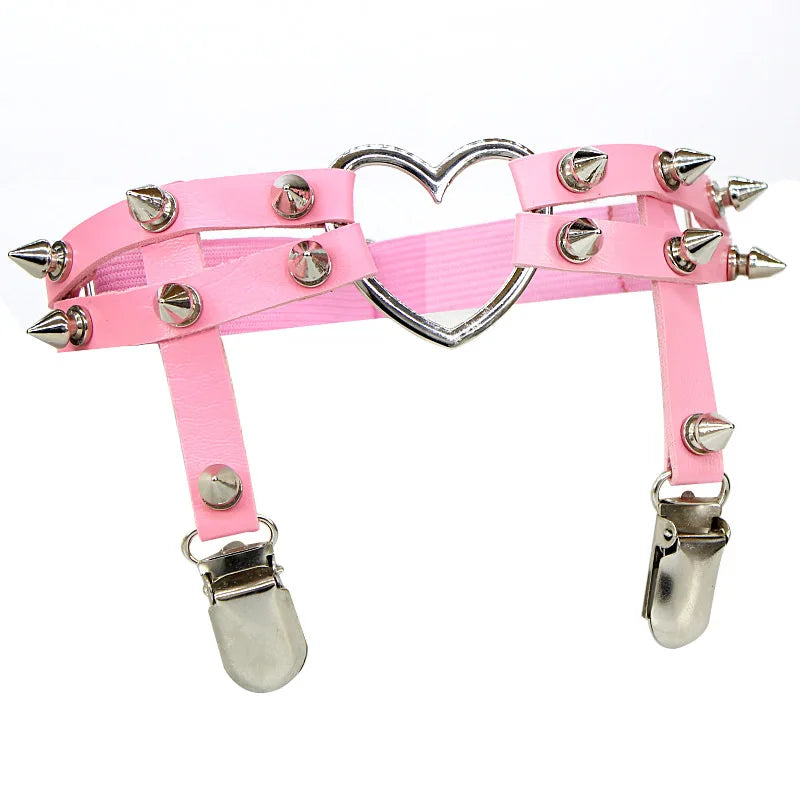 Harajuku Gothic Garter Belt – Garter Belt Spike Sexy & Punk Rock