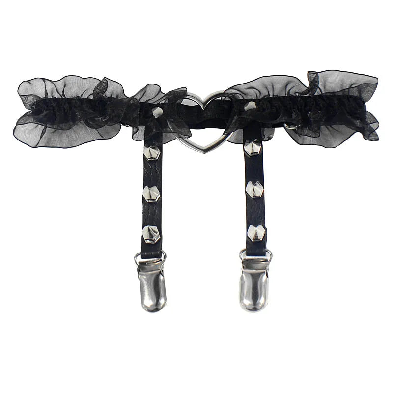 Harajuku Gothic Garter Belt – Garter Belt Spike Sexy & Punk Rock