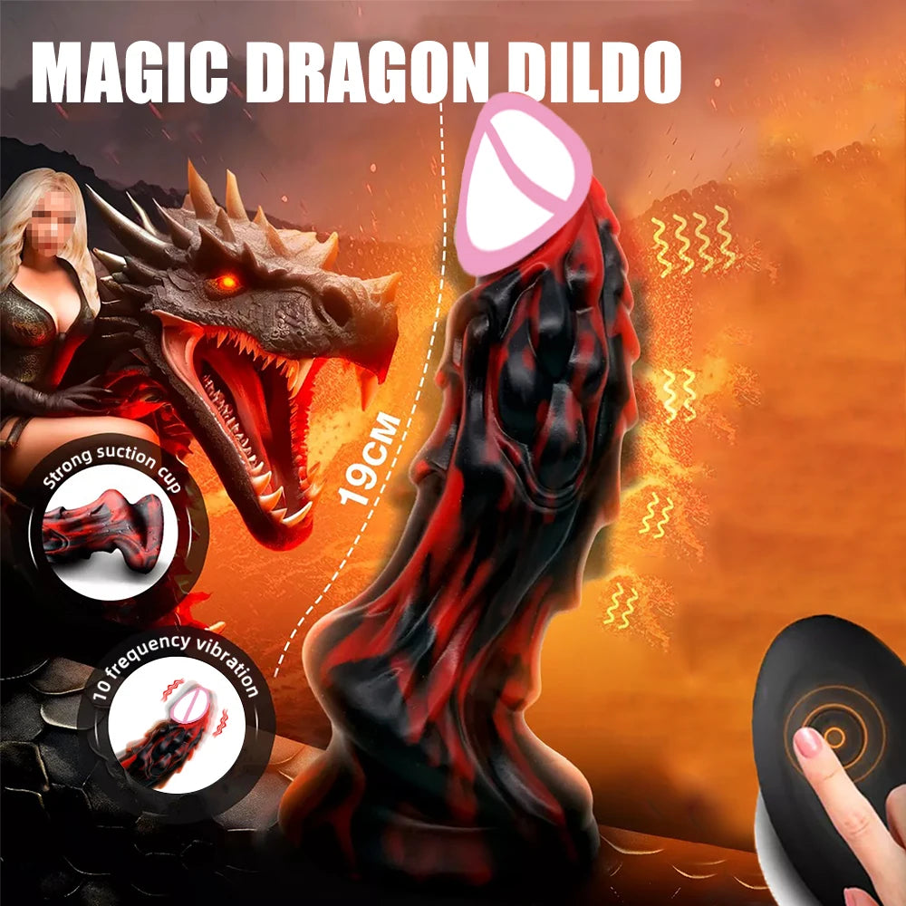 Dragon Dildo Vibrator – Fantasy G-Spot Toy with Suction Cup