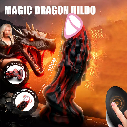 Dragon Dildo Vibrator – Fantasy G-Spot Toy with Suction Cup