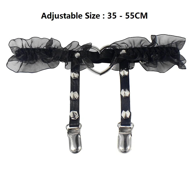 Harajuku Gothic Garter Belt – Garter Belt Spike Sexy & Punk Rock
