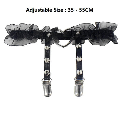 Harajuku Gothic Garter Belt – Garter Belt Spike Sexy & Punk Rock