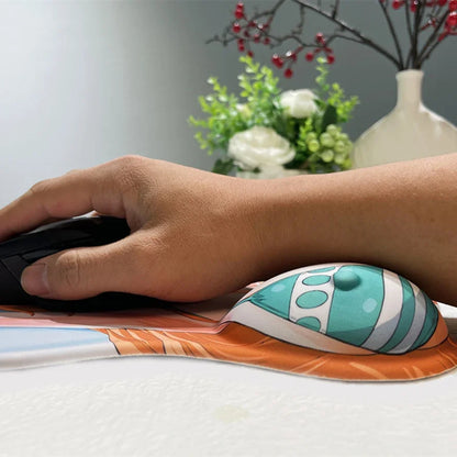 Anime One Piece Nami Sexy Breast 3D Mouse Pad with 3d nipples Wrist Rest Silicone Gel Desk Mate