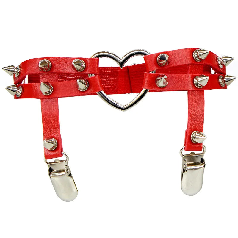 Harajuku Gothic Garter Belt – Garter Belt Spike Sexy & Punk Rock