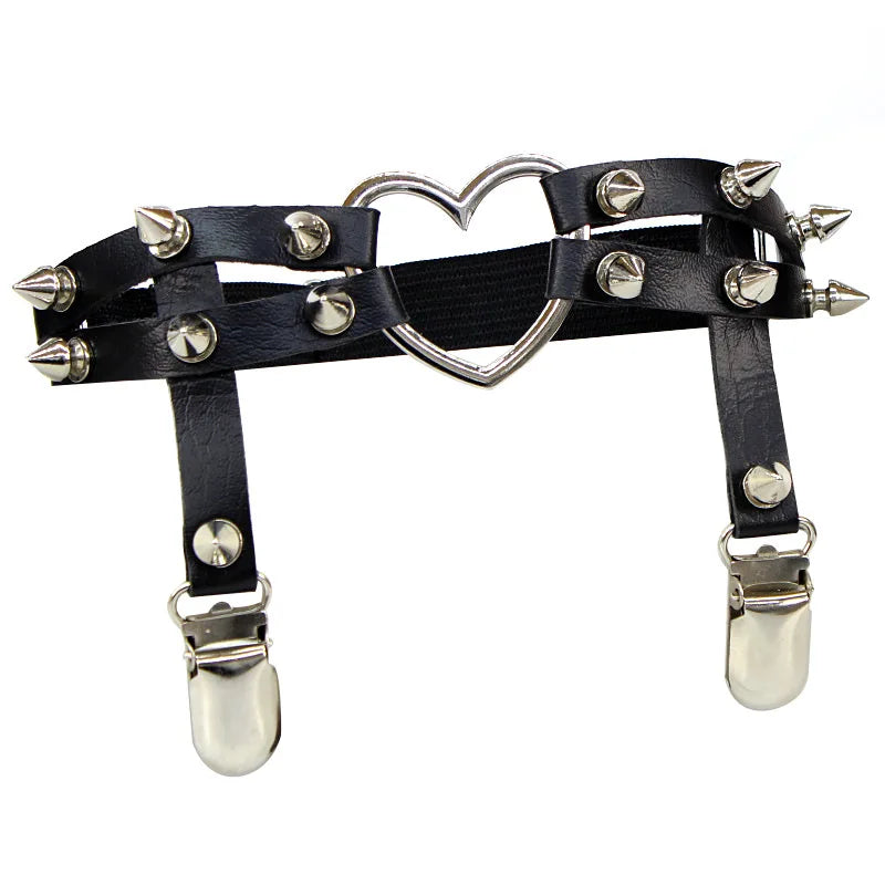 Harajuku Gothic Garter Belt – Garter Belt Spike Sexy & Punk Rock