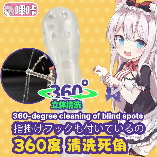 360° Sex Toy Cleaning Nozzle – Intimate Hygiene Flushing Device