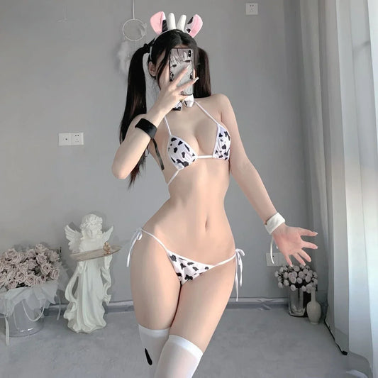 Sexy Cow Cosplay Lingerie – Milk Cow Ecchi Bikini