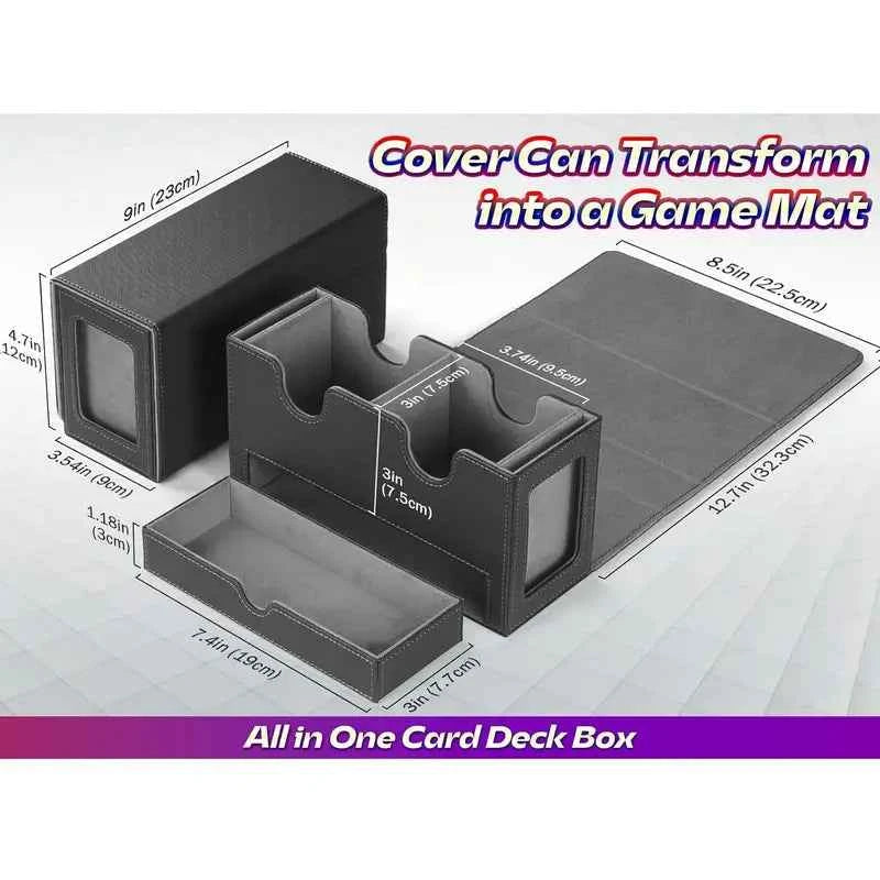 Commander Double Deck box Case Black/Blue TCG Cards Storage MTG