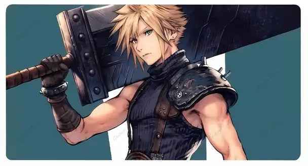 Playmat Cloud Strife Final Fantasy TCG MTG Magic The Gathering