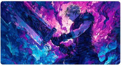 Playmat Cloud Strife Colorfull Final Fantasy TCG MTG Magic The Gathering